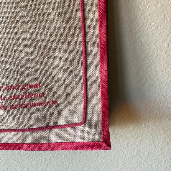 Spelman College Class of 2022 Burlap Shoulder Tote Eco Friendly Shopping Bag - Picture 3 of 14